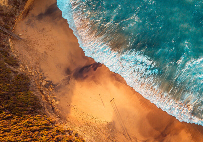 Aerial Australian Beach Landscape, Great Ocean Road